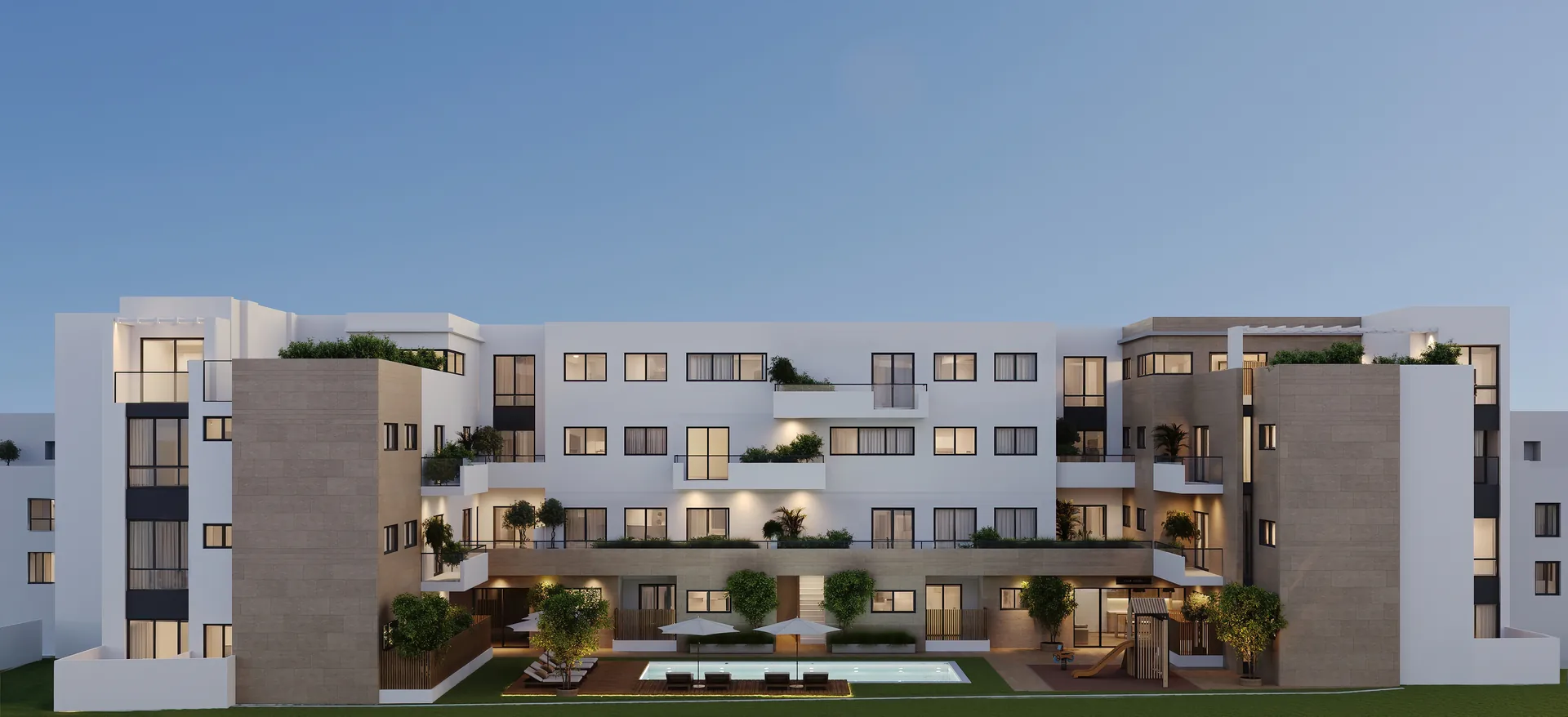 Renders para una promoción residencial frente al mar